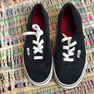 Vans Kids Black Corduroy Sneakers
